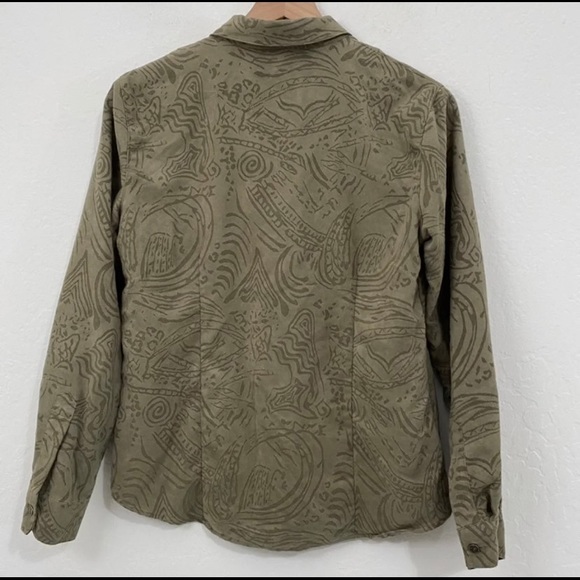 Chico’s Women’s 0/M Microfiber Full Zip Collared Shacket Lightweight - Picture 5 of 6